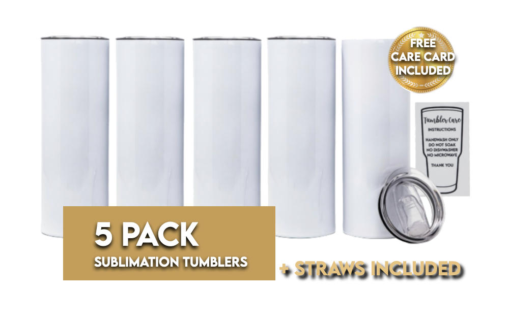 20 oz. 5 pack Shimmer Sublimation Powder Coated Insulated Tumbler